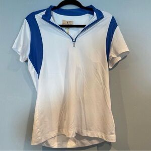 Sport Haley White and Blue Athletic Top